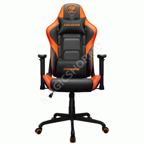 Игровое кресло Cougar ARMOR ELITE из ПВХ-кожи, черное | оранжевое